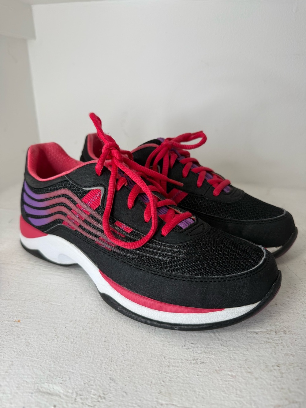 Dansko Women’s Black Sneakers with Pink and Purple Accents